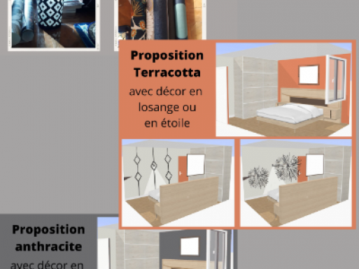 Chambre parentale rénovée : lignes modernes et éclat d'étoiles