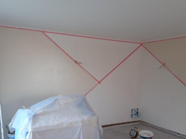 ✨Le mur prend vie : l'évolution du décor du projet à la finition